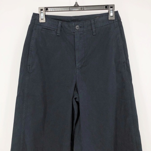 RAG & BONE Sofie Wide Leg Chino Pants Size 4 Salute Blue Cotton Relaxed Fit - Picture 6 of 13